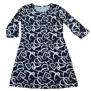 Lulu B LOVE Swirl Pattern Shift Dress-Women’s S-  Valentine’s Romantic Resort 💗